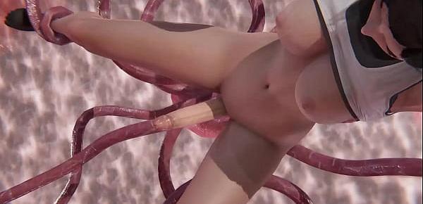  Final Fantasy - Futa Tifa Lockhart creampied by tentacles - 3D Porn